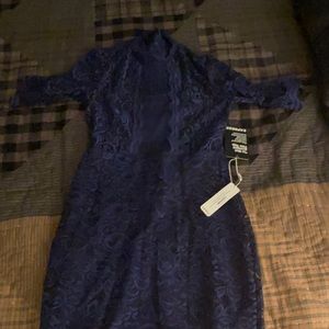 Navy lace dress. Never worn